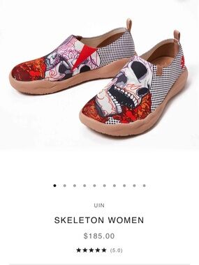 Graphic Skull Slip-On Sneakers